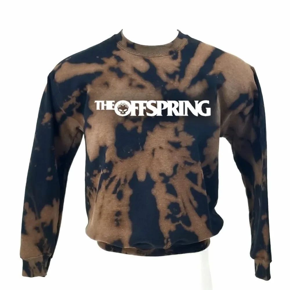 THE OFFSPRING Rock Band (Punk Rap Ska) Acid Washed Pullover Crewneck Sweatshirt